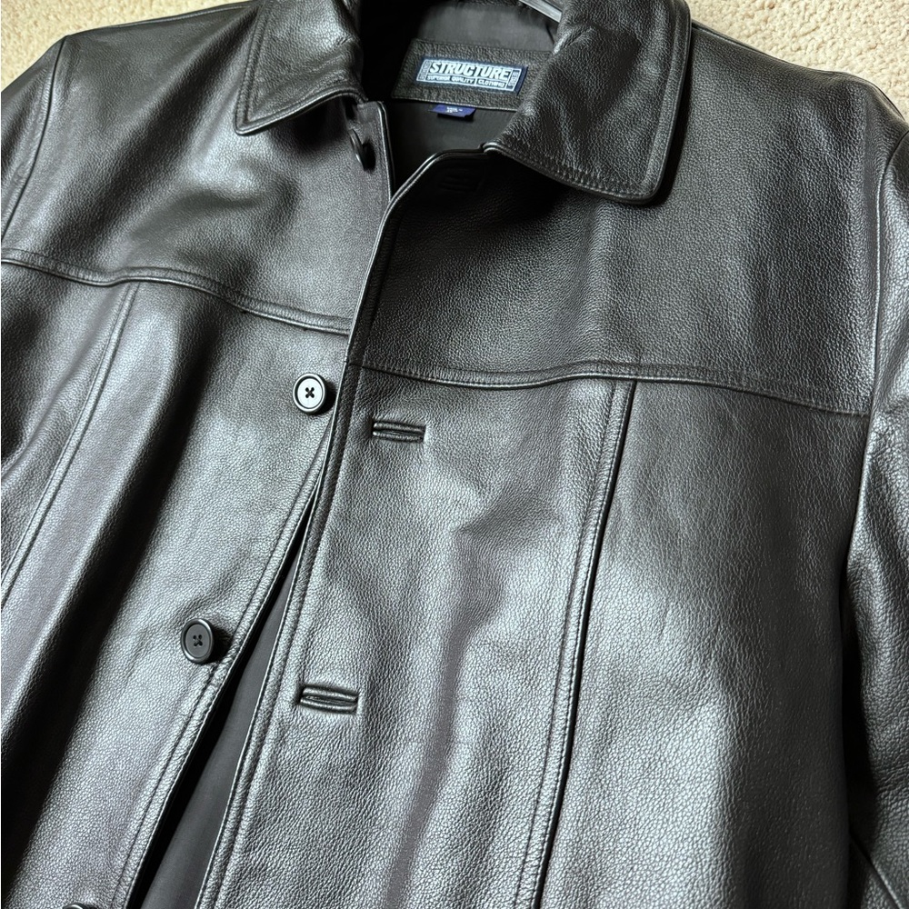 Express (Formerly Structures) Leather Jacket - Me… - image 3